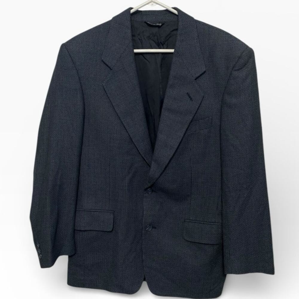 Roberto Villini Men's Sports Coat 40RE Blue Silk Wool Made In Italy Business